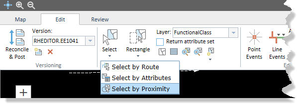 Selecting events along a route path Selecting events along a route path